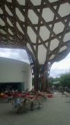 Centre Pompidou-Metz: Offene Südarkade mit Museumscafé, Bild 3