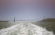 Golden Gate Brücke: Blick aus der Bucht von einer Fähre aus