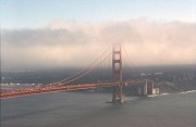 Golden Gate Brücke: Blick von der Golden Gate National Recreation Area, Zoom