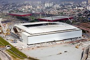Corinthians Stadion, São Paulo: Luftaufnahme WNW