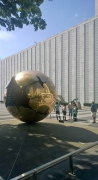 UN-Headquarter: General Assembly Building with sculpture "Sphere Within Sphere"