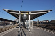 Leverkusen-Opladen railway-station: platform-roof front-end, track 2 and 5, fig. 1