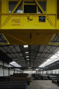 Becker steelworks, pipe hall: gantry crane