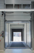 ebm-papst: inside logistic-center, open loading-ramp with rolling-grill
