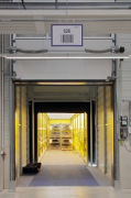 ebm-papst: inside logistic-center, open loading-ramp, truck