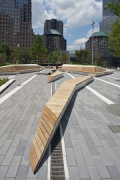 Liberty Park: benches in main-axis, zoomed