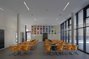 St. Leonhard-extension: school-canteen, total view towards West