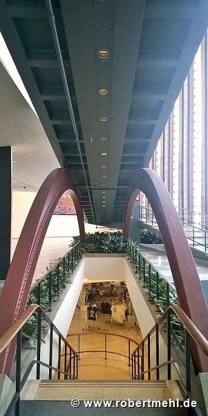 UNO-Hauptquartier: Untergeschosstreppe in der Lobby der Generalversammlung