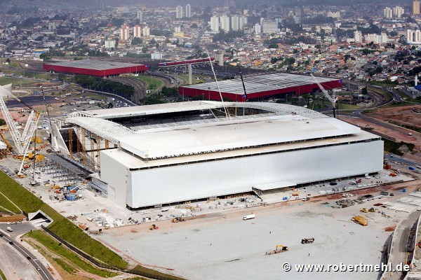 Corinthians Stadion, São Paulo: Luftaufnahme WNW