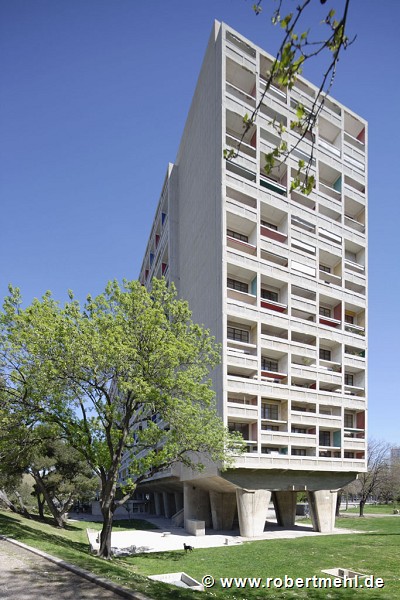 Unité d'habitation, Südwestfassade