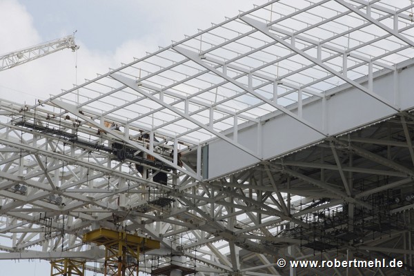 Corinthians Stadium, São Paulo: western stand, roof-rim-detail