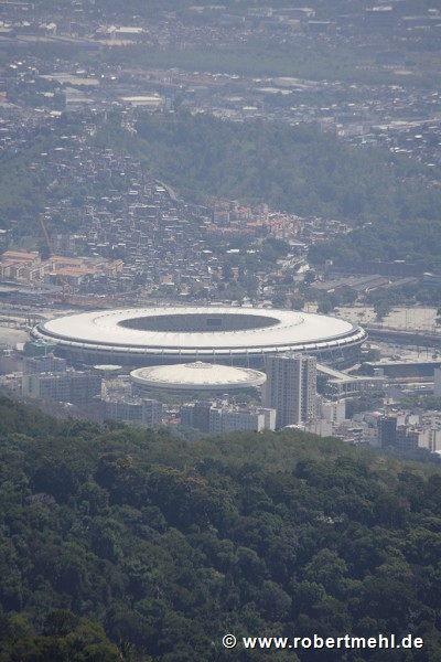 Maracanã stadium: Corcovado-view, close-up