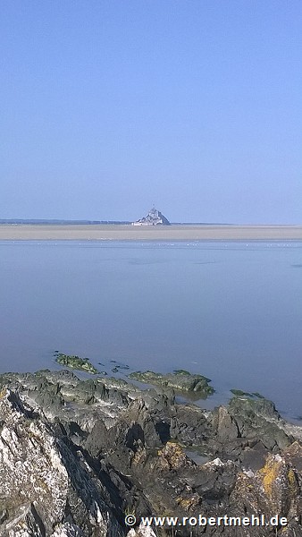The Mont Saint Michel seen from the bay's eastside