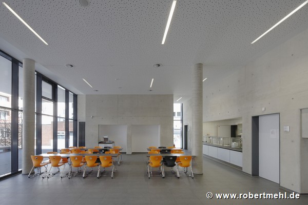 St. Leonhard-extension: school-canteen, total view towards East 2