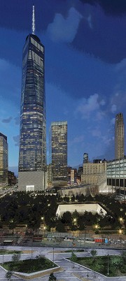 Ground Zero and Liberty-Park at night, New York (2021)