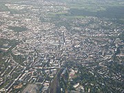 Aachen downtown monument area: airborne picture of city-belt-system