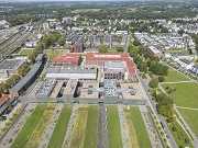 Neue Bahnstadt Opladen: Südansicht Ostquartier mit Hochschulbau