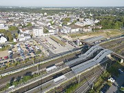 Neue Bahnstadt Opladen: Vogelperspektive Bahnhof