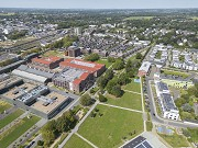 Neue Bahnstadt Opladen: Vogelperspektive Grünes Kreuz von Süden