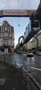 Wuppertal suspension railway: view of Kaiserplatz with town sign