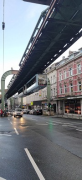 Wuppertal suspension railway: view of Kaiserplatz with town sign