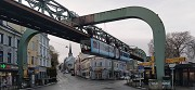 Wuppertal suspension railway: view of Kaiserplatz with extra-wide girders