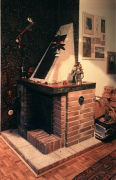 My childhood home: Open fireplace in the attic