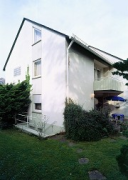 My childhood home: southwestern view with cellar stairs