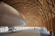 WDL airship hangar: interior view of glazed front side, landscape format