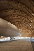 WDL airship hangar: interior view of glazed front side, portrait format