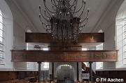 Monschau protestant town church: gallery seen from the altar (photo: Uyaner)