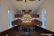 Monschau protestant town church: gallery seen from the pulpit (photo: Cervenka)