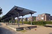 New railway town Opladen: playground, northwestern residential area