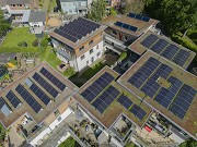 Patchwork house: South-eastern view of photovoltaic system in total